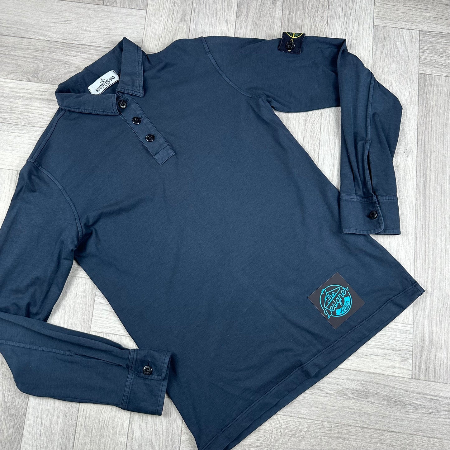 Stone Island Badge long sleeve polo - Age 10