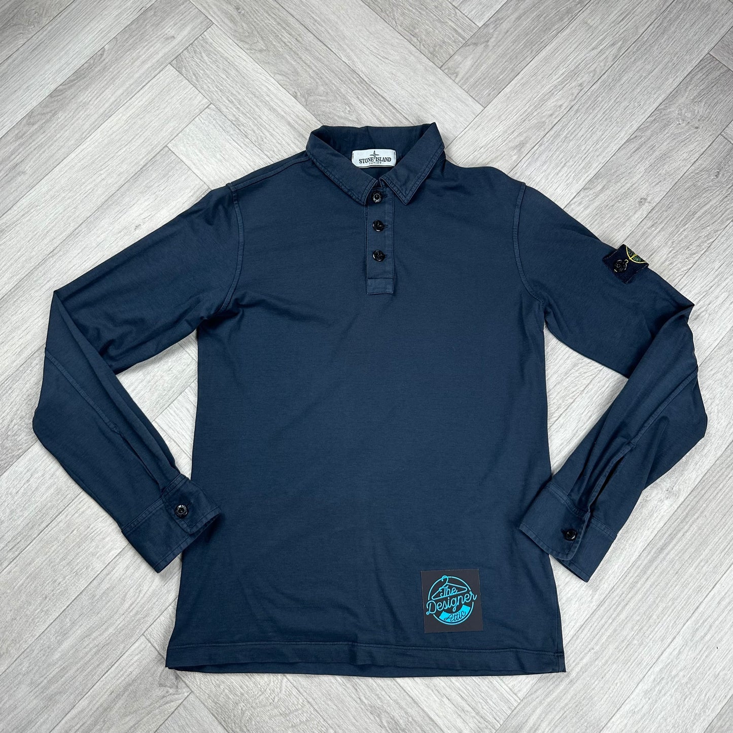 Stone Island Badge long sleeve polo - Age 10