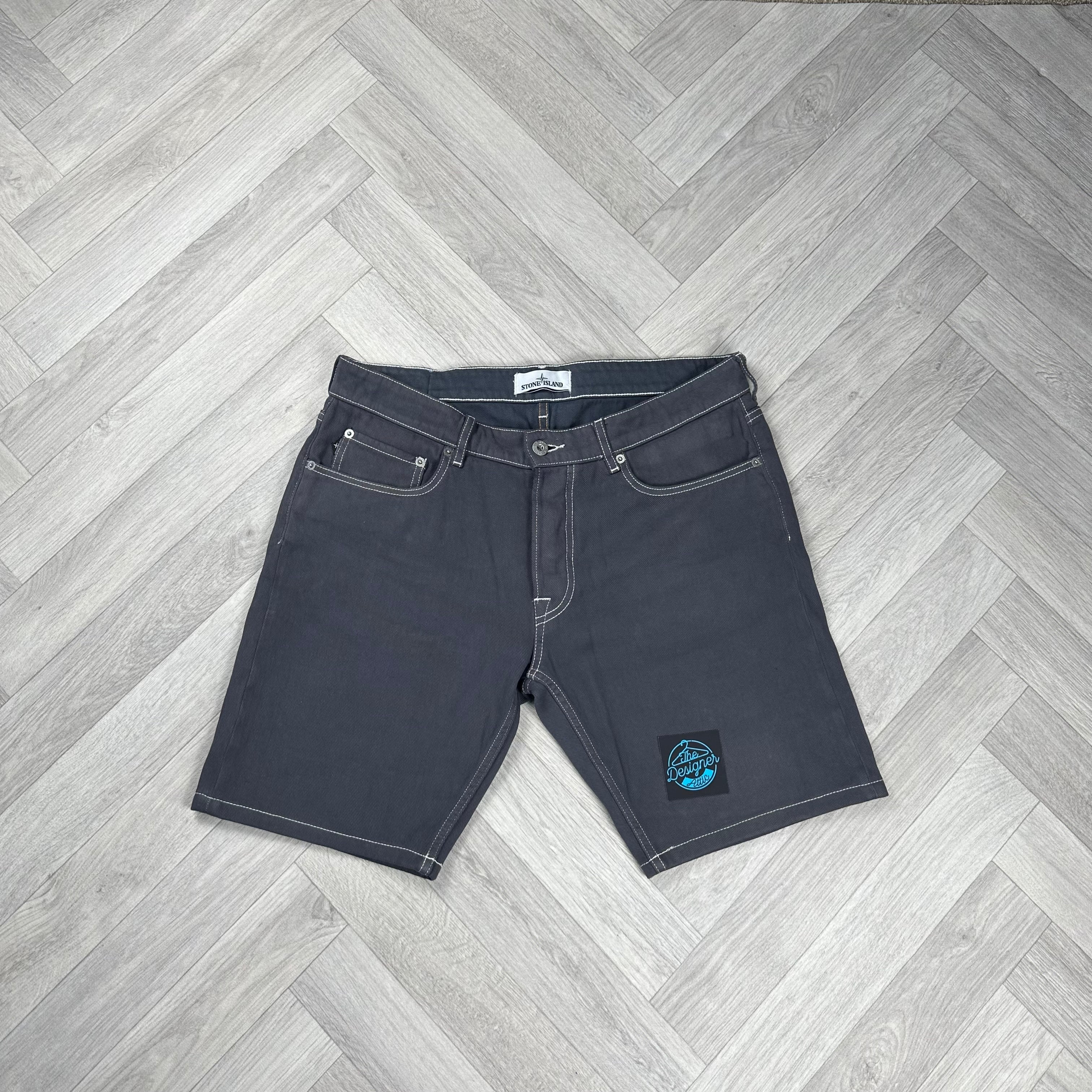 Stone island jean shorts online