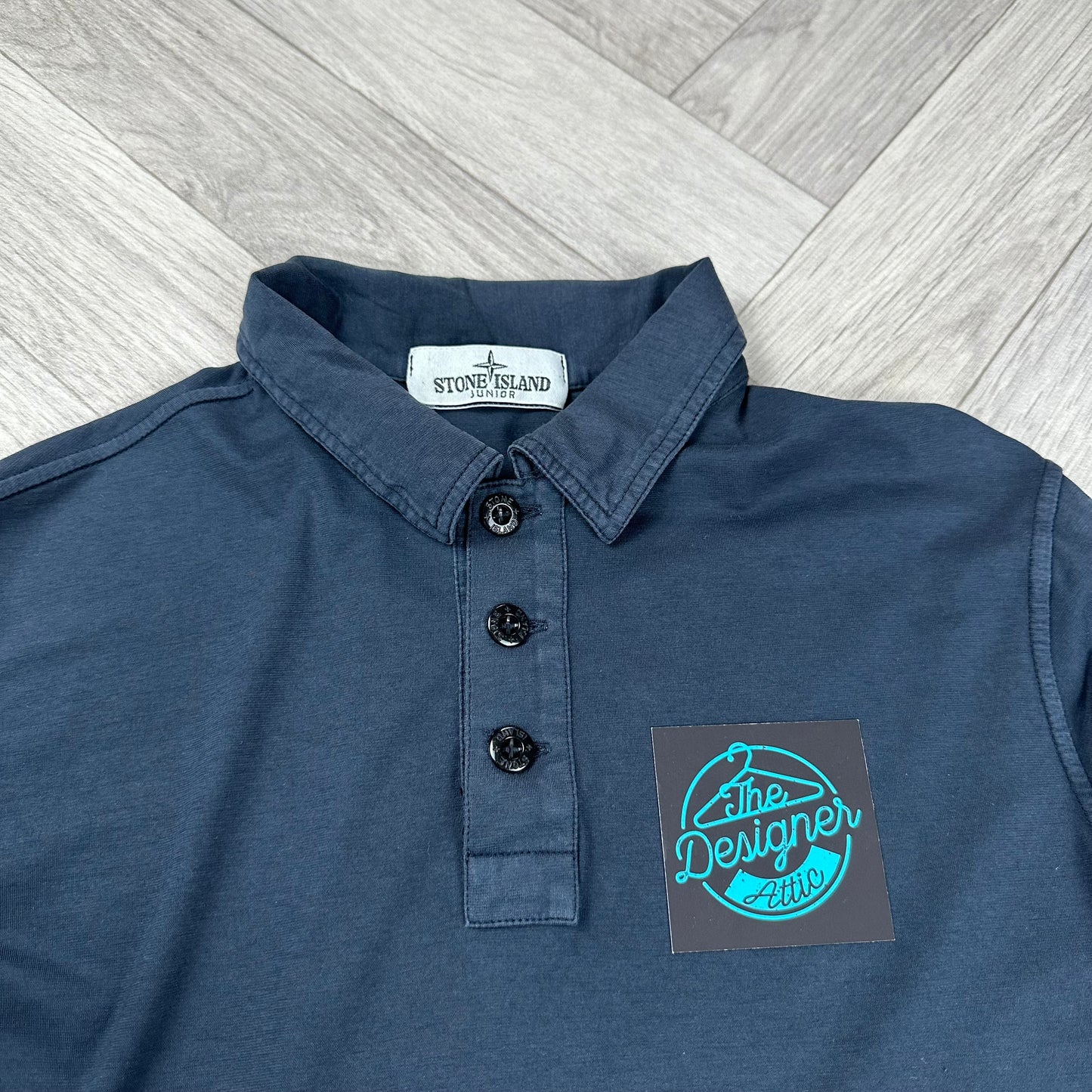 Stone Island Badge long sleeve polo - Age 10