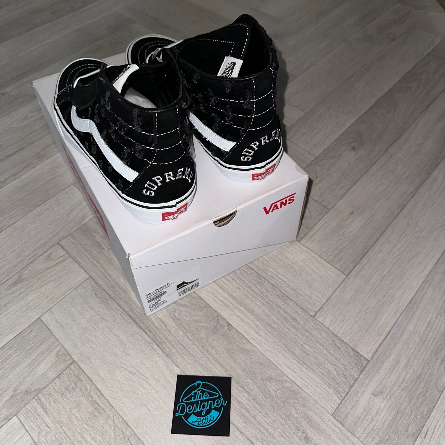 Vans x Supreme Sk8-Hi Black denim SS20